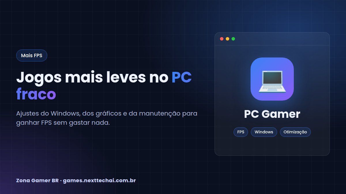Como deixar jogos mais leves no PC fraco: guia prático